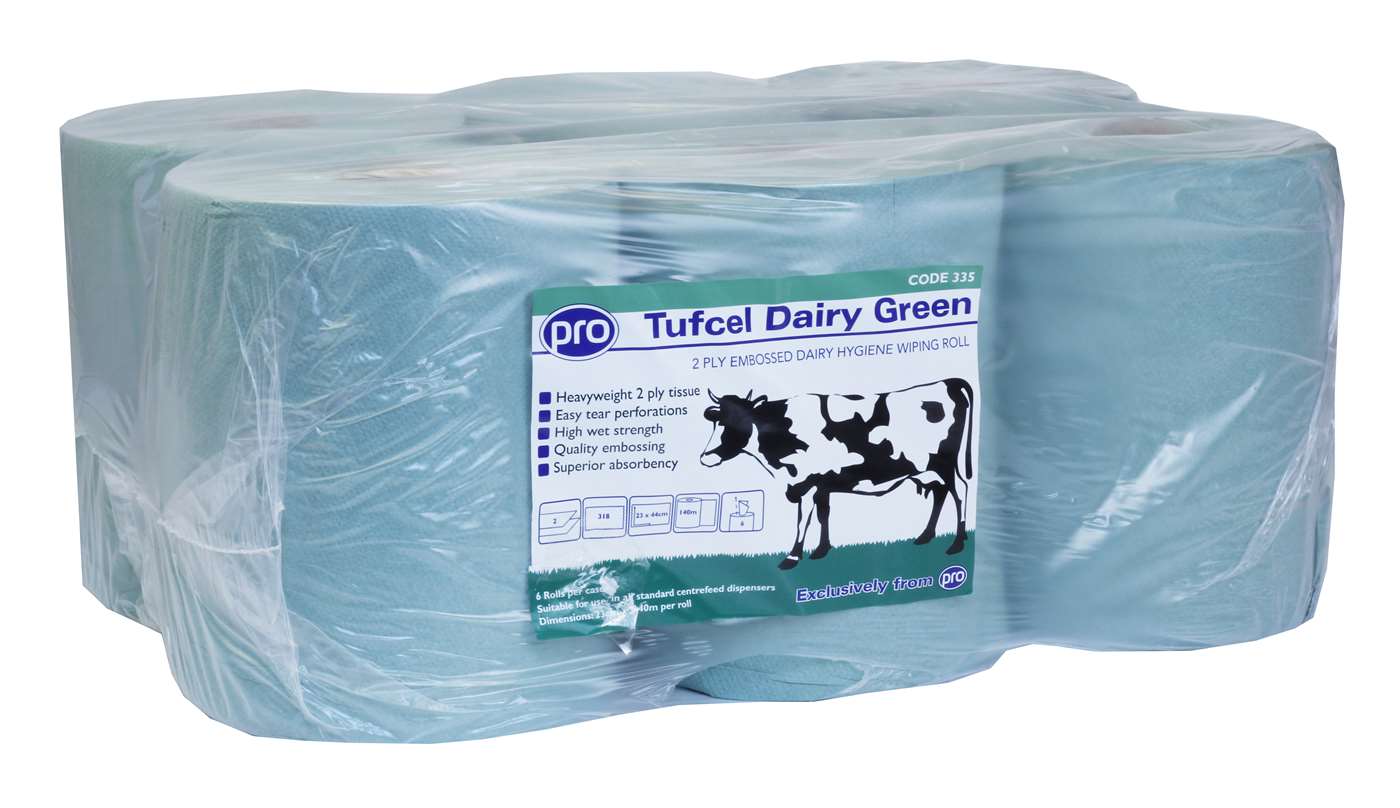 PRO Tufcel Dairy Green Centrefeed Roll 2 Ply